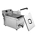 Produktbild Edelstahl Fritteuse - 10 Liter, mit Kaltzonenfunktion und regelbarer Heizstufe, (3000 Watt, professionelle Fritteuse mit Öl, Clean-Oil-System, wärmeisoliert, Thermostat, Timer, knusprige Pommes)