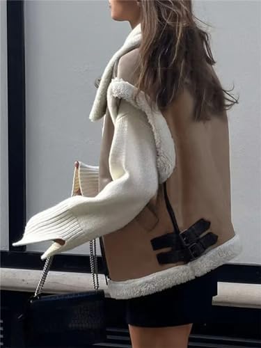 Chaleco de piel de otoño para mujer estilo vintage chic 3