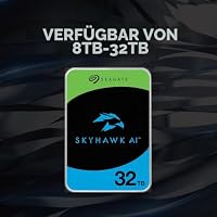 Seagate SkyHawk AI, interne Überwachungsfestplatte HDD 8TB, 3.5 Zoll, SATA 6 Gb/s, 256 MB Cache, DVR-/NVR-Sicherheitskamerasystem, inkl. 3 Jahre Rescue Service, Modellnr.: ST8000VE001 – Ansicht 6