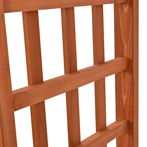 Lakbi Premium Outdoor Wooden Cedar Arbor Arch Pergola Trellis Garden Yard Lattice-Climbing Support- Arch-Arch Way-Tree Trellis-Gardening Trellis-Lawn Arch- Archway- Trellis - Thumbnail 4
