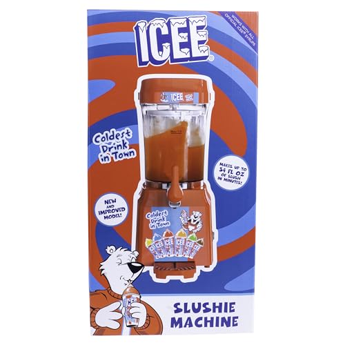 ICEE Home Countertop Slushie Maker – Frozen Drink Machine for Slushies, DIY Frozen Beverages, Parties, Kids, Easy-to-Use, Compact & Durable. Creates up to 34Floz of Ice Cold ICEE Slushy.