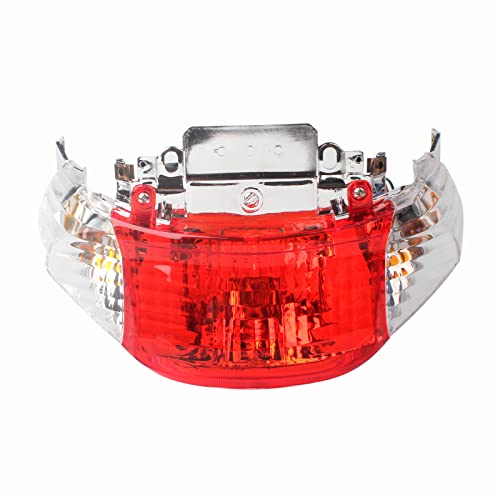 Minho Rear Tail Light Turn Signal Tail-Light Lamp Assembly For Chinese Gy6 49Cc 50Cc Scooter Mopeds Atv Taotao Sunny Atm-50 Halogen P21W/5W Yellow Light #TOP1