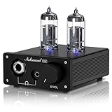 Nobsound P32 ミニ 真空管 ヘッドホンアンプ & プリアンプ 6J5チューブ搭載 1000mW高出力 (24-600Ω対応) オペアンプ/チューブ交換可能 3.5mm/6.35mm AUX/RCA入力 DC5V駆動 コンパクトデザイン