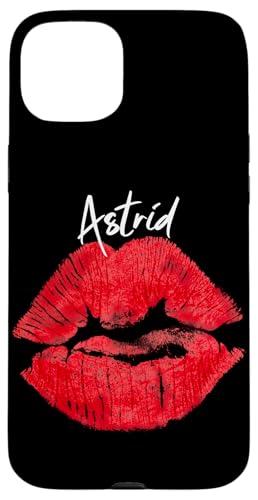 Astrid Red Lips ���O����t�@�[�X�g�l�[�� �X�}�z�P�[�X iPhone 15 Plus �p