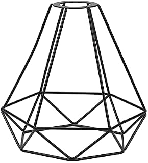Youyijia Lampshade 20x21cm Metal Wire Basket Cage Birdcage Lamp Shade Industrial Geometric Ceiling Pendant Light Shade for Wall Light Kitchen Bedroom Living Room Hallway Restaurant