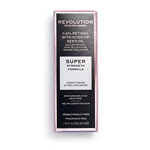 Revolution Skincare London, Sérum alisador con retinol y aceite de semilla de rosa mosqueta al 0,5%, 30ml