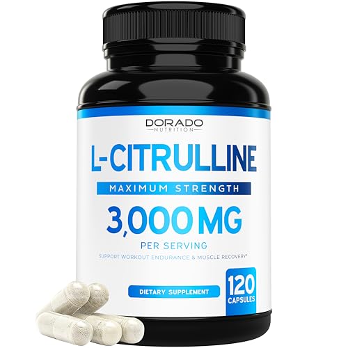 Image of L Citrulline 3000mg Supplement (120 Capsules) Support L Arginine & Nitric Oxide Pills - L-Citrulline For Men & Women - Muscle Recovery & Pump Supplement - 3rd Party Tested, Vegan, Non-GMO - USA Made