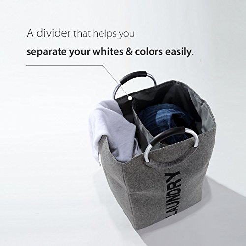Fragrantt Double Laundry Hamper - Large Clothes Hamper With Round Handles For Convenient Carrying - Foldable Design Perfect For Dorms And Travel - Durable And Easy To Clean - Heavy-Duty Polyester #TOP2