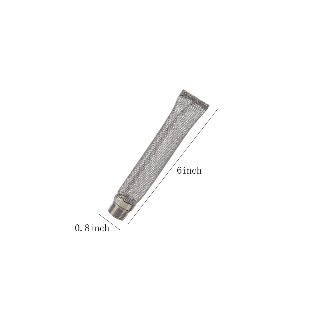 1 Piece Beer Dry Hopper Filter Stainless Steel Brew Filter 800 Micron Mesh Beer Filter Beer Brewing Filter Beer Dry Hop Filter Hop Filter Strainer Beer Hop Filter(Silver, 6 inch)