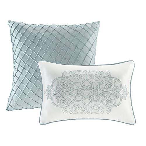 Madison Park Traditional Luxe Cotton Jacquard Comforter Set, 12PC Queen - image 8