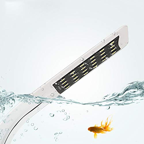 SenMeiGuang LEDアクアリウムライトアクアリウムライト4W 12LED(10白2青)長寿命省エネ水生養殖観賞魚熱帯魚金魚養殖、 LED水槽ランプ、 適用可能:25-45cmの水槽(白い外観)水槽 ライト 35CM の商品画像 2