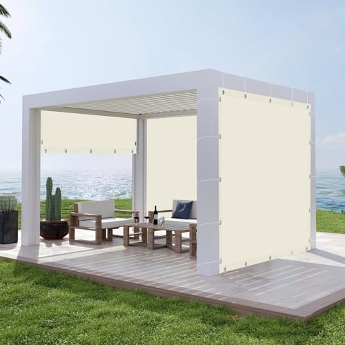 Voile d'ombrage rectangulaire imperméable protection UV 98 % extérieur balcon 3x6m