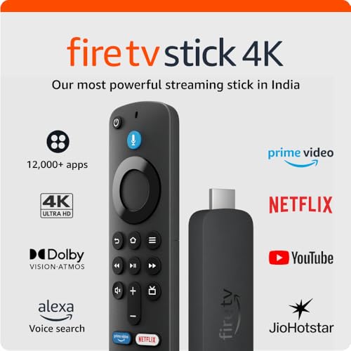 Amazon Fire TV Stick 4K | Alexa Voice Search, Cinematic 4K stream...