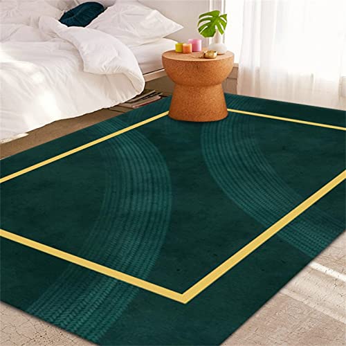Tapis enfant garçon et fille vert 60x90cm géométrique moderne - 2