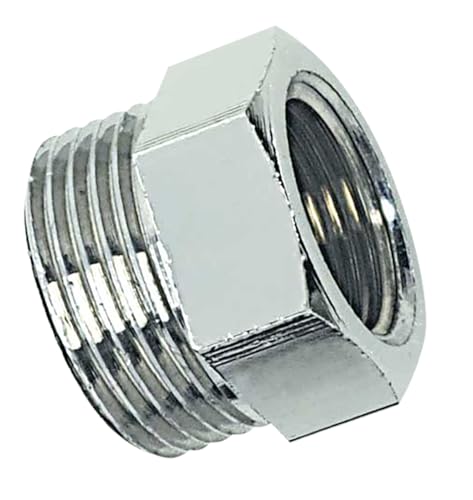 Boutté – Mamelon laiton réduit mâle 15x21 femelle 12x17 Chrome – Raccord de réduction plomberie fine