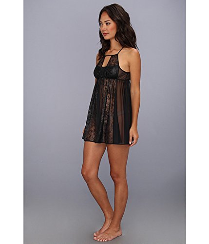 Betsey Johnson Women's Metallic Lace and Tricot Slip