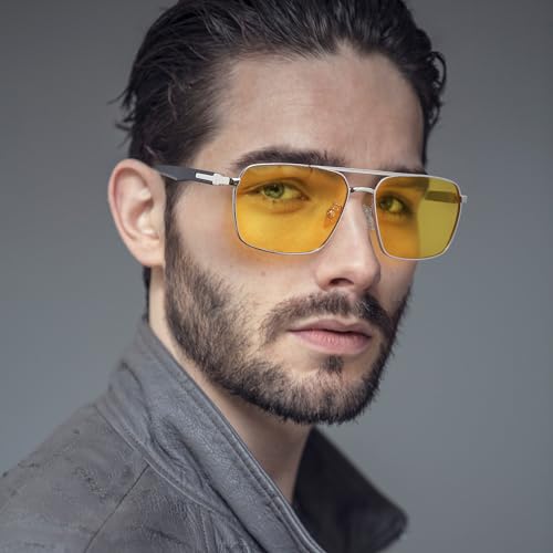 Image of Sunglasses for Men Women Trendy Polarized Sunglasses UV400 Fashion SunGlasses Aviator Sunglasses for Driving Fishing