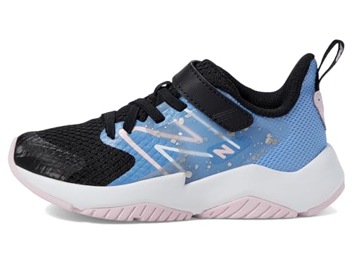 New Balance YTRAVBL2 Running Shoe, Black/Blue Laguna/Light Raspberry, 11 Wide US Unisex Little_Kid4