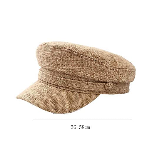 Damen Barett Winter - Retro Achteck Hut Schwarz Größe M