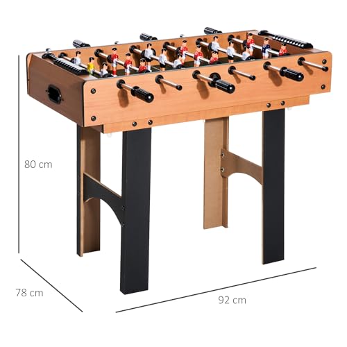 Homcom Tavolo Multigioco 4 In 1 Con Calcio Balilla, Biliardo, Ping Pong E Hockey Da Tavolo, Tavolo Da Gioco Con Accessori, In Legno Mdf, 92X78X80Cm, Legno Naturale E Nero - 7