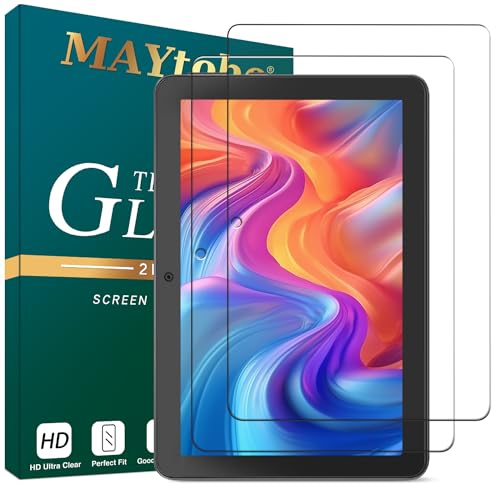 MAYtobe [2-Pack Screen Protector for Fire HD 8 (2022/2020, 12th/10th) (8 Inch) Tempered Glass, No Bubbles, Easy to Instal, Scratch-Resistant