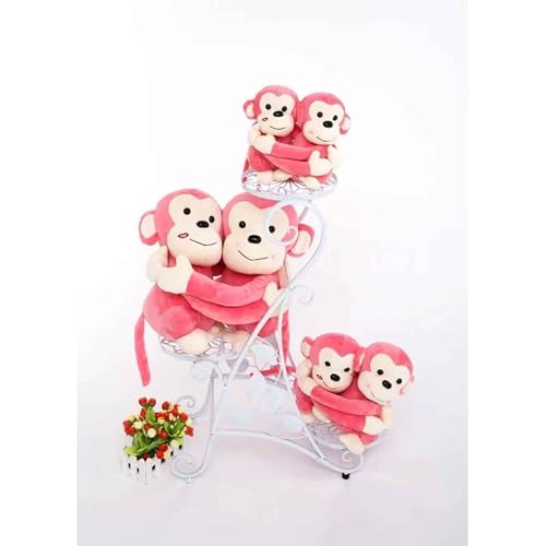 Image of DearJoy Hugging Monkey Pink 25 cm