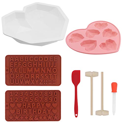 Set aus Silikon-Schokoladenformen in Herzform Cover