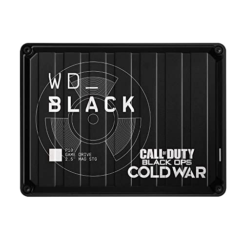 WD_BLACK 2 TB P10 Game Drive Call of Duty Edição Especial: Black Ops Cold War, disco rígido externo