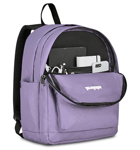 Sac à dos scolaire Invicta 27 L lilas fille avec grand compartiment PC - 5