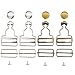 Chris.W Overall Buckles Suspenders Replacement Buckle with Rectangle Buckle Sliding & No-Sew Buttons for 1.5 Inch Straps, Pack of 2 Sets Nickel and 2 Sets Antique Brass