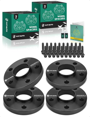YHTAUTO 5x112mm Hub Centric Wheel Spacers 20mm Compatible with Mercedes-Benz C220, C230, C240, C280, C32 AMG, C320, C43 AMG, C55 AMG, E320, Tire Spacers w/ M12x1.5 Studs, 66.6mm Hub Bore 5 Lug 4PCS