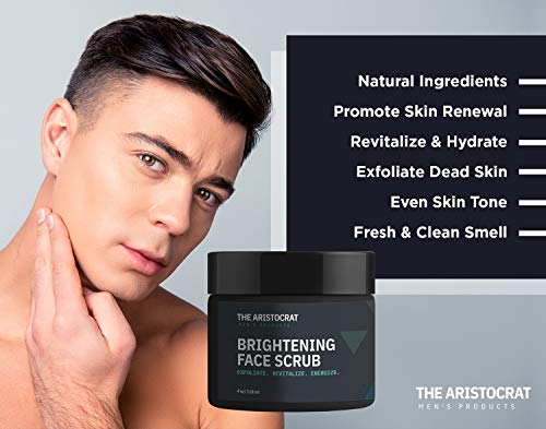 Brightening-Face-Scrub-Exfoliator-For-Men-The-Aristocrat-Natural-Ingredients-To-Exfoliate-Revitalize-Clean-Dead-Skin-4-oz Brightening Face Scrub Exfoliator For Men - The Aristocrat. Natural Ingredients To Exfoliate, Revitalize & Clean Dead Skin. 4 oz.…