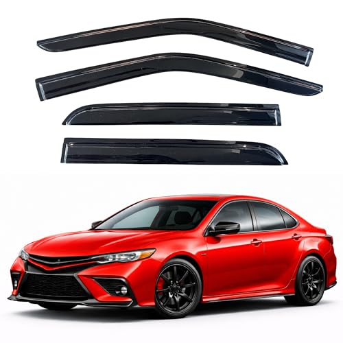 Image of KPY Rain Guards Fit for 2018-2024 Toyota Camry, Out-Channel Window Visors Vent Wind Deflectors 4PC, Car Accessories for 18-24 Camry