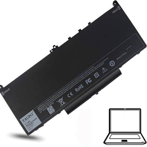 TAUPO J60J5 E7470 E7270 Battery Fit for Dell Latitude E7470 E7270 7470 7270 0MC34Y MC34Y R1V85 242WD GG4FM WYWJ2 1W2Y2 PDNM2 451-BBSX 451-BBSY 451-BBSU P26S001 Laptop Battery Replacement 7.6V 55WH
