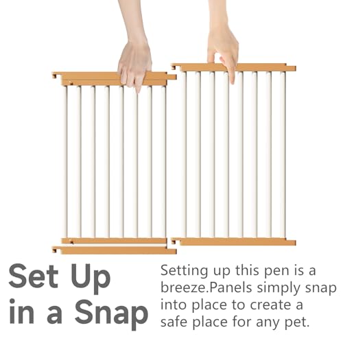 minandhua Cercadinho para Cachorro Dobrável de Metal para Animais de Estimação, Cercadinho para Anim