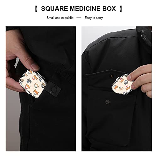 Boîte à médicaments de poche en métal rigide avec séparateur interne - 5