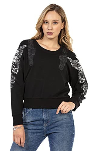 Cipo & Baxx Damen Sweater Langarm Sweatshirt Pullover Jacke Longsleeve...