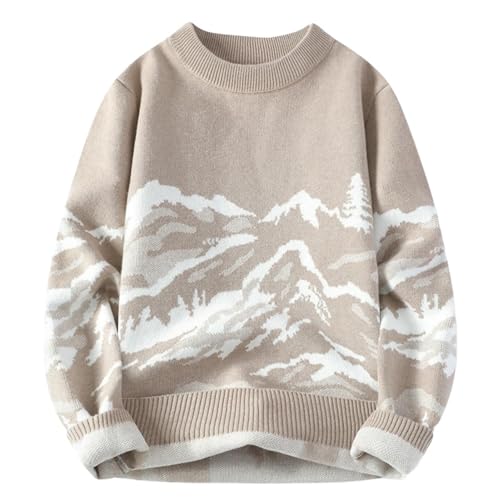 Pull col mi-haut jacquard décontracté pour homme style coréen automne-hiver