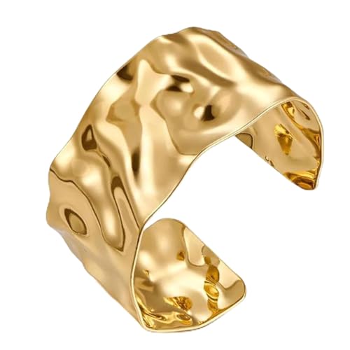 SSKHE Réglable bracelet manchette femme, Frapper les rides bracelet manchette, La mode gros bracelet femme