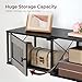 MAHANCRIS Farmhouse Floating TV Stand with Power Outlet, Wall Mounted Entertainment Center with Doors, Floating Media Console Cabinet with Storage, for Living Room, Bedroom, Black TVBK401E01