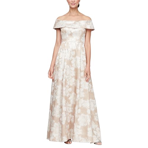 Image of Alex Evenings Women's Formal Long Ballgown Mother of The Bride Dress with Pockets