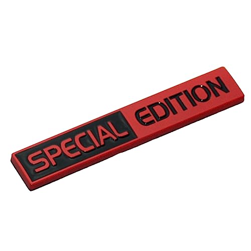 Image of 2Pc Special Edition Emblem 3D Fender Badge Car Truck Sticker Decal Fit for Universal Car Truck SUV (Black Red)