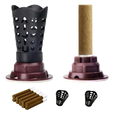 Homemelinda 100Pcs Moxibustion Sticks and 100Pcs Self-Stick Base, 5-Years Moxa Cone Moxi Stick for Chinese Traditional AiJiu Body Acupuncture, 2Pcs Protective Cover and 1Pcs Acupoint Map Cover