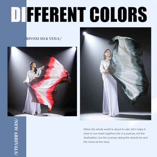 Women Real Silk Belly Dance Silk Veils Professional Oriental Halloween Stage Performance Show3