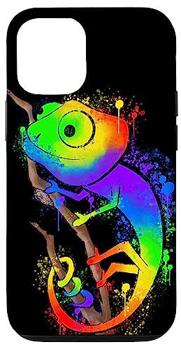 Iphone 12/12 Pro Chameleon Colourful Colours With Colour Blobs Cute Fun Rainbowl Case #TOP18
