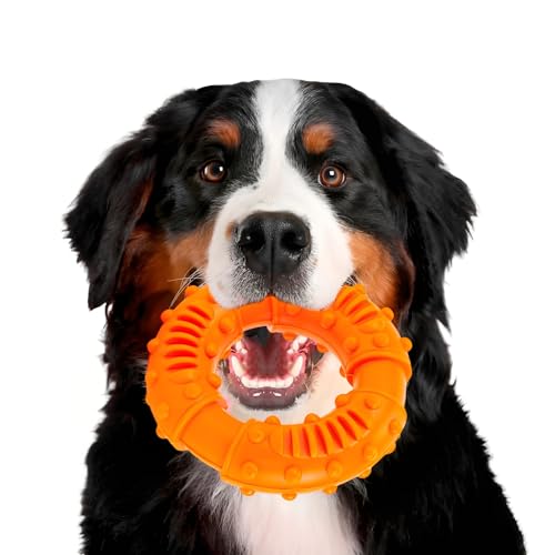 AHEJIOO Hundespielzeug Unzerstörbar Gummi Für Starke Kauer, Kauspielzeug Hund zur Zahnreinigung, Hunde Spielzeug, Unzerstörbares Hundespielzeug Für Kleine, Mittlere & Große Hunde﻿(13cm)