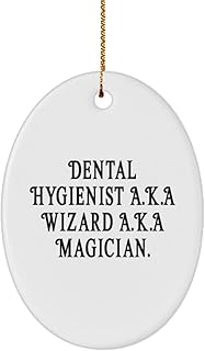 Best Dental Hygienist Oval Ornament, Dental Hygienist A.K.A, Unique Idea Gifts for Coworkers from Boss, Birthday Unique Gifts, Gift Ideas for Colleagues, Best Gifts for Colleagues, Unique Gifts for