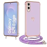 【Custodia Samsung S24 FE 5G con Cordino】 Cover Samsung S24 FE con cordino, che sia per lavoro, tempo libero, shopping, feste o sport, La custodia a catena per Samsung Galaxy S25 Edge 5G aiuta a liberare le mani e a mettere lo smartphone a portata di mano. Il cinturino in nylon morbido al tatto offre una sensazione confortevole al collo.