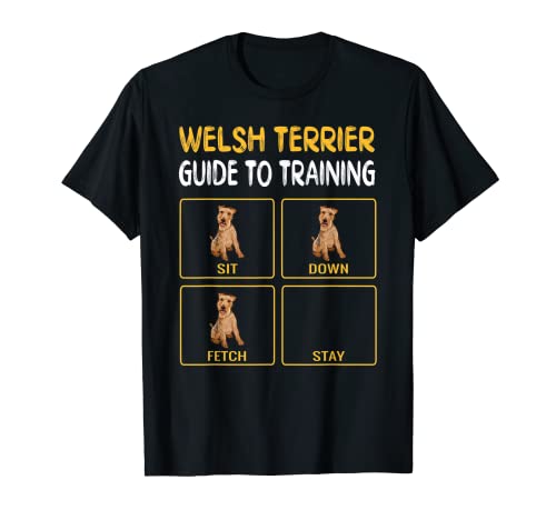 Welsh Terrier Dog Training Guide T-Shirt for Men Women