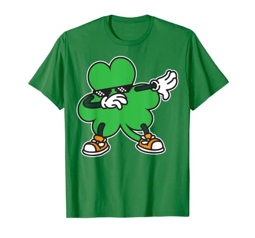 Dabbing Shamrock Divertente Cool St Patricks Day 2020 Ragazzo Maglietta